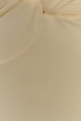 Stella Draped Slinky Maxi Dress - Pale Lemon