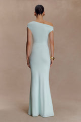 Kinsley Slinky Maxi Dress With Hardware - Lagoon