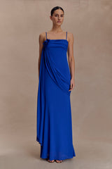 Leena Chiffon Maxi Dress - Cobalt