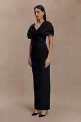 Thelma Bardot Maxi Dress - Black